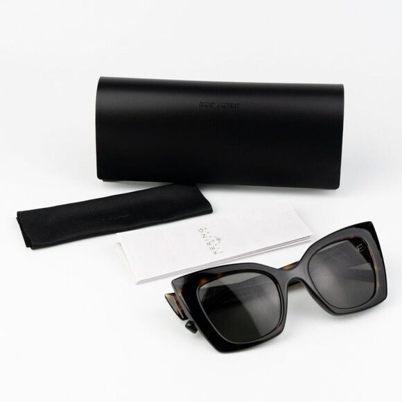 NEW Saint Laurent SL552 008 Havana Grey Cat Eye Women Sunglasses main image 5